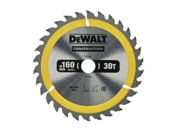Dewalt pyörösaha 160x20mmx30z - DT1932-QZ - DT1932-QZ