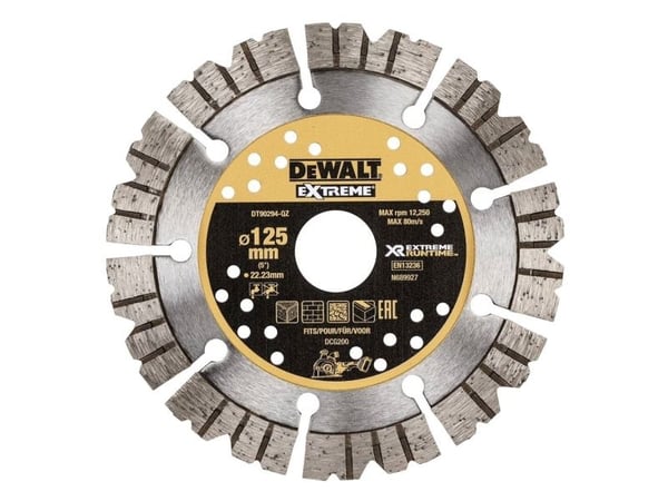 DeWALT DT90294-QZ, Hiomakiekko, Sisäänpainettu keskiosa, Kivi, DeWALT, 12,5 cm, Metallinen