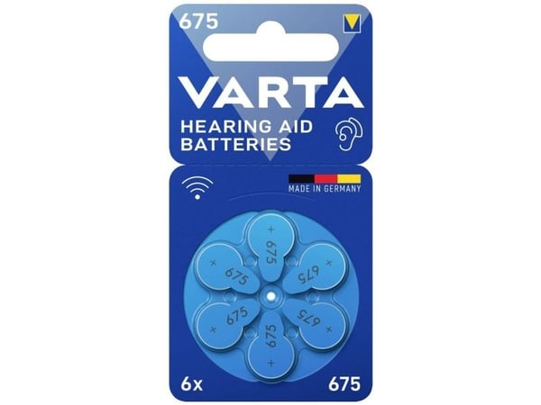 Varta 675, Engangsbatteri, PR44, Zink-luft, 1,45 V, 6 stykker, Hg (kvikksølv)