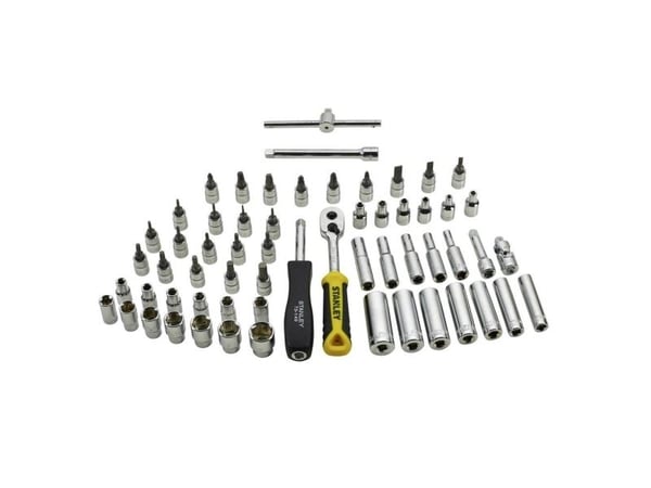Black & Decker STMT1-74175, 2,2.5,3,4,5,6,6.35,7,8,9,10,11,12,12.7,13,14,15,16,17,18,19,20,21,22,23,24,27,29 mm, 60 kpl, Keltainen, Keltainen, 1/4"