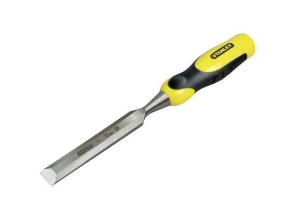 Stanley 0-16-877, Bred meisel, Meisel skjær, Stål, Sort, Gult, 18 mm, 14,1 cm