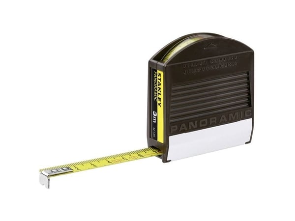 Stanley 0-32-125, ABS-synteettinen, Musta, Keltainen, 3 m, 12,5 mm