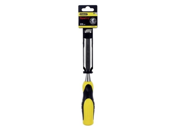 Stanley 0-16-879, Bred meisel, Meisel skjær, Stål, Sort, Gult, Ergonomisk, 22 mm