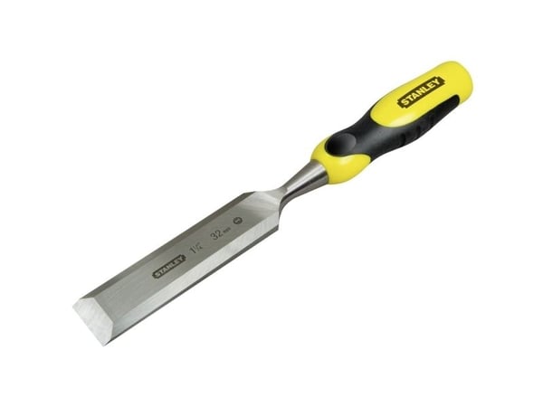 Stanley 0-16-881, Bred meisel, Meisel skjær, Stål, Sort, Gult, Ergonomisk, 32 mm