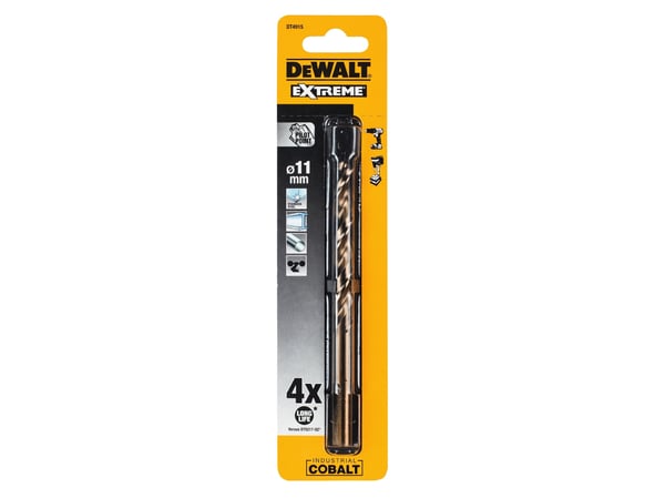 DeWALT DT4915-QZ, Borr, Spiralborrkona, Högerrotation, 1,1 cm, 152 mm, brons, Gjutjärn, Metall, Rostfritt stål, Stål