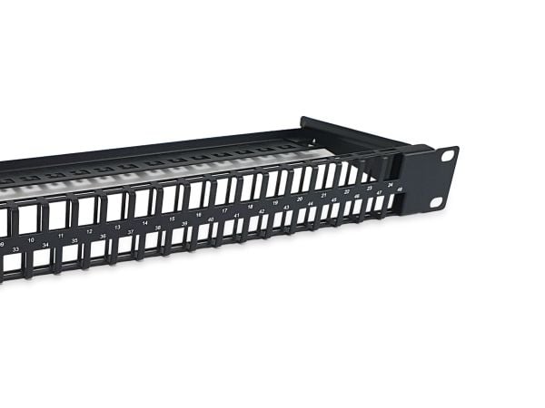 Equip 769258, RJ-45, Cat6, Sort, Stål, 1U, REACH, RoHS