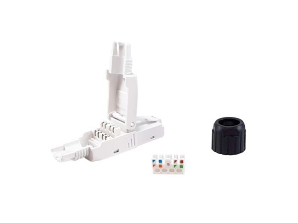 Equip 121161, RJ-45, Sort, Hvit, Hankjønn, Rett, Polykarbonat (PC), Cat6