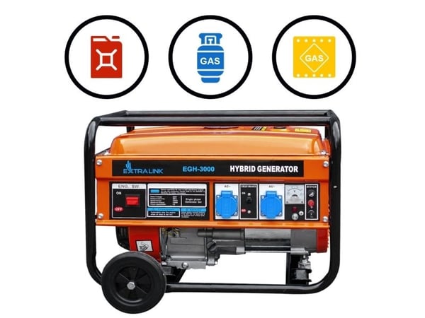 Extralink EX.30363, 2800 W, 220 V, 15 l, Natur Gass, Flytende Petroleum Gass (LPG), Bensin, 1,2 l/t, Manuell
