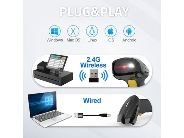 Qoltec - Streckkodsskanner - handhållen - 200 skanning/sek - avkodad - USB