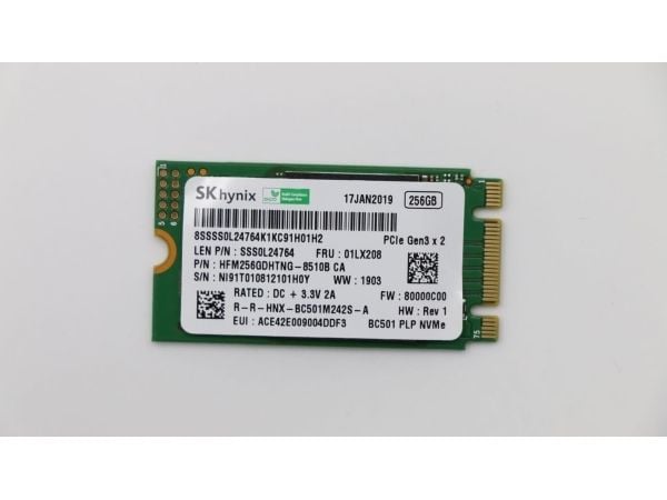 SSD M.2 PCIe NVMe FRU SSD 256GB RoHS SK Hynix M.2