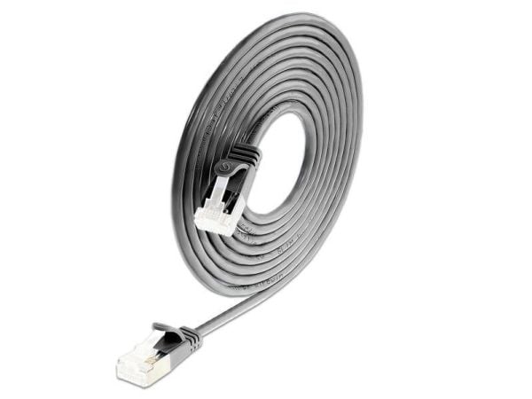 Wirewin light patch-kaapeli pyöreä U/FTP Cat 6a musta 0.25m Ohut light patch-kaapeli pyöreä, suojattu, PoE, joustava ja ohut kaapeli erikoissovellu...