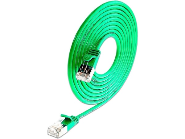 Wirewin light patch-kabel rund U/FTP Cat 6a grønn 0,5 m slim light patch-kabel rund, skjermet, PoE, fleksibel og tynn kabel for spesielle formål (P...