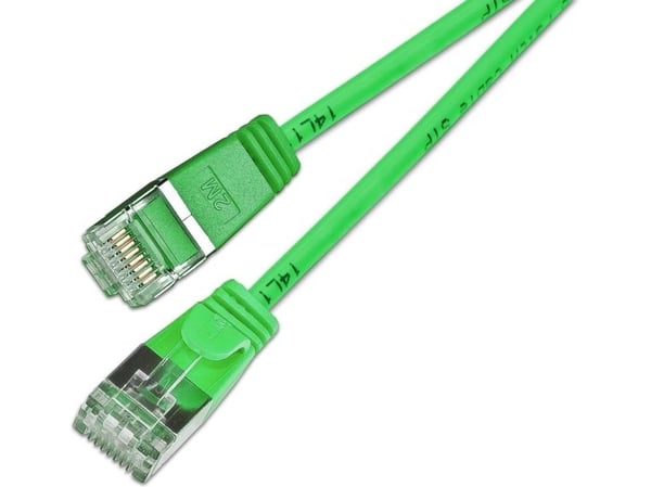 Wirewin light patch-kabel rund U/FTP Cat 6a grønn 0,5 m slim light patch-kabel rund, skjermet, PoE, fleksibel og tynn kabel for spesielle formål (P...