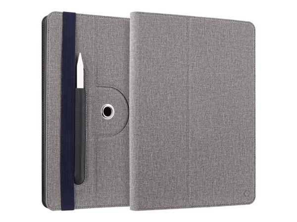 Celly UNIROTTAB11 - Lommebok for nettbrett - folio, rotatable, universal - polyuretan - grå - inntil 11"