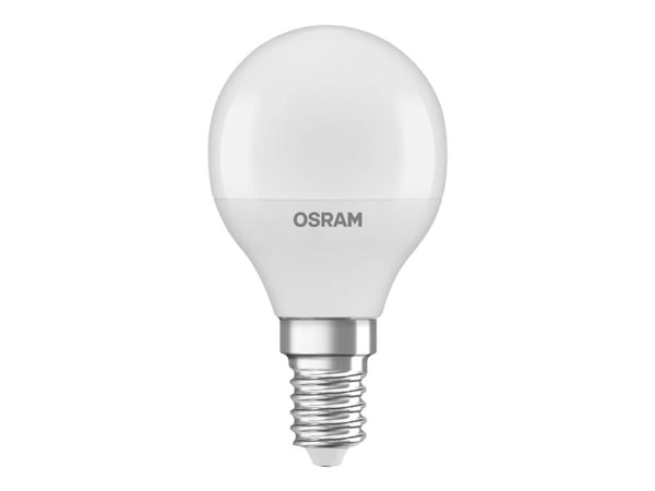 OSRAM LED STAR - LED-lyspære - form: P40 - mattslipt finish - E14 - 4.9 W (ekvivalent 40 W) - klasse F - kjølilg hvitt lys - 4000 K