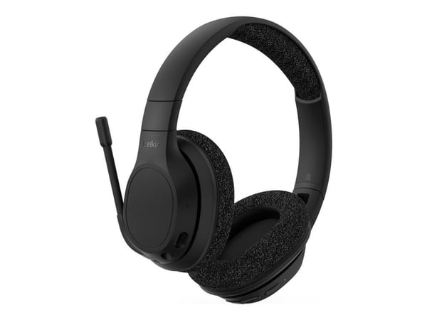 Belkin SoundForm Adapt - Hodetelefoner med mikrofon - full størrelse - Bluetooth - trådløs, kablet - USB-C, 3,5 mm jakk - svart