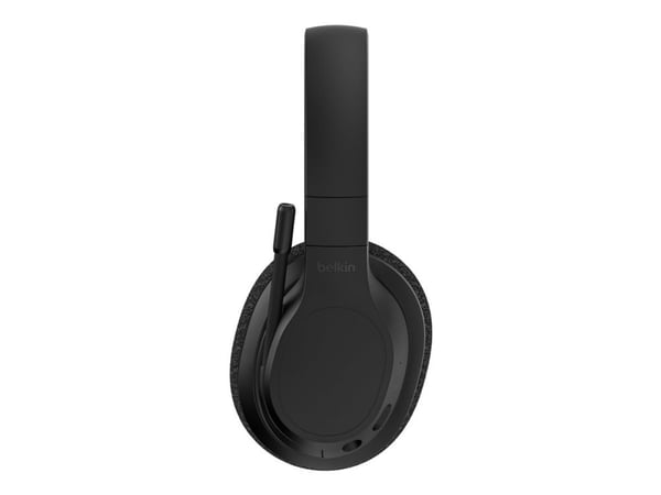 Belkin SoundForm Adapt - Hodetelefoner med mikrofon - full størrelse - Bluetooth - trådløs, kablet - USB-C, 3,5 mm jakk - svart