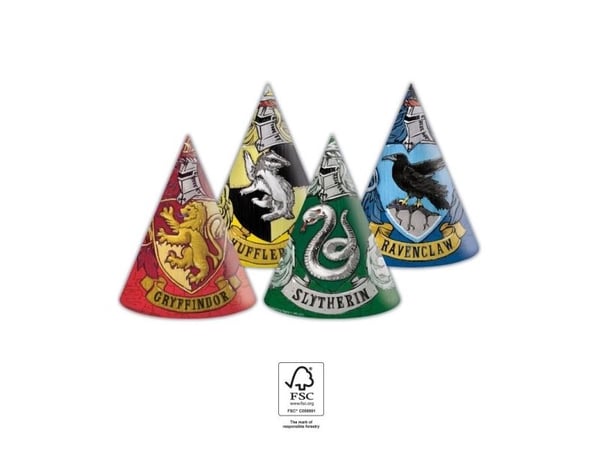 Harry Potter partyhatte, 6 stk.
