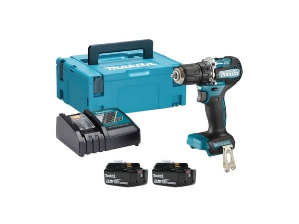 Makita DDF487 - Drill/driver - trådløs - 2 hastigheter - nøkkelpatron 13 mm - 40 N·m - 2 batterier - 18 V