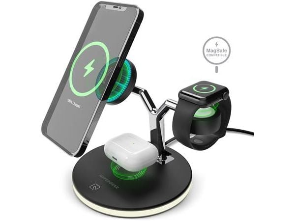 NAZTECH MAXCHARGE 3-i-1 trådlös laddstativ