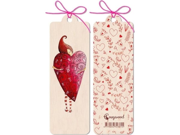 Cozywood puinen kirjanmerkki Heart Cozywood puinen kirjanmerkki Heart
