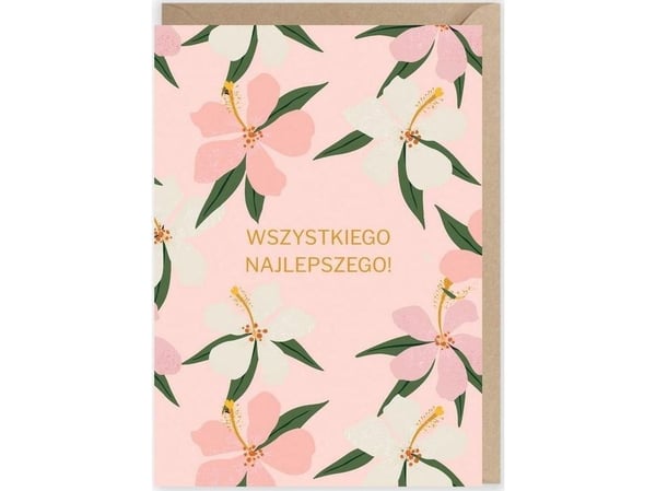 Bursdagskort Flowers, øko-konvolutt K015 |