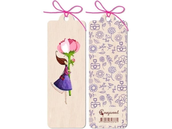 Cozywood puinen kirjanmerkki Rose Cozywood puinen kirjanmerkki Rose
