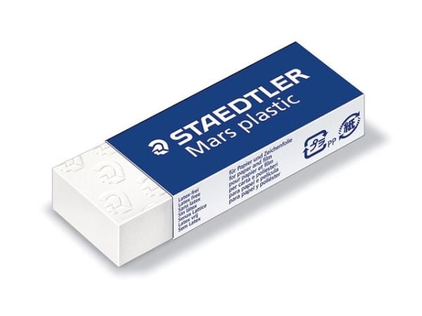 STAEDTLER Mars plastic - Viskelær - hvit - vinyl