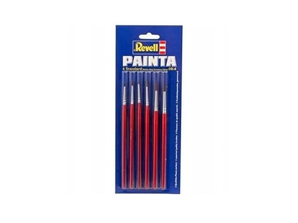 Revell Painta Standard - Malebørste - størrelse: 0, 1, 2, 3, 4, 00 (en pakke 6)