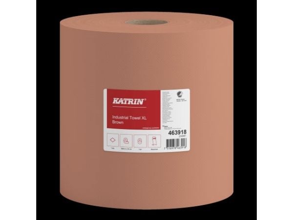 Torkrulle Industri Katrin Basic 1-lagers Ø37cm B32cm x L1000m Återvunnen Brun, 1 rulle