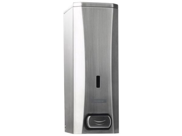 Dispenser Manuel Katrin Metal 1000ml Børstet stål Sølv til sæbe/hånddesinfektion,1 stk