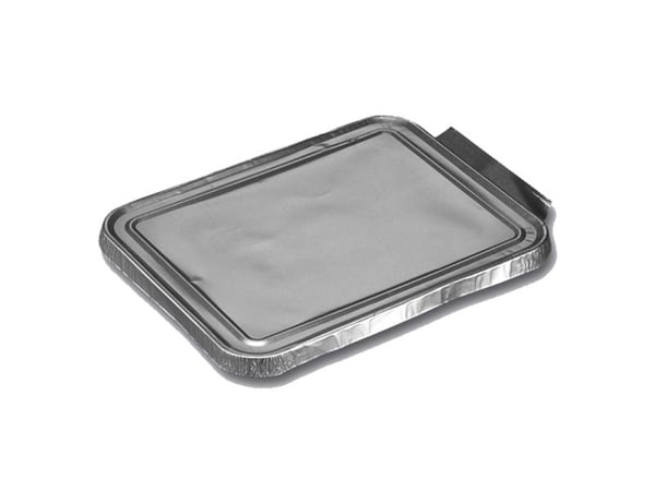 Alulåg forformet 229x180 mm til alumenu bakker 1/2/3 rum,1000 stk/krt