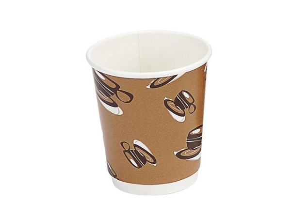 Kahvimuki 8oz 25cl Hot Cup Double Wall pahvi 500kpl/purkki - (500 kpl)