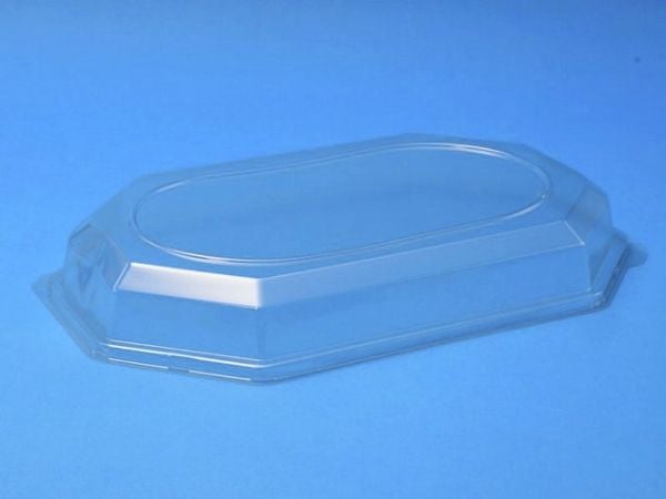 Låg/t Cateringfad mellem oval 465x315x63mm klar 50stk/kar