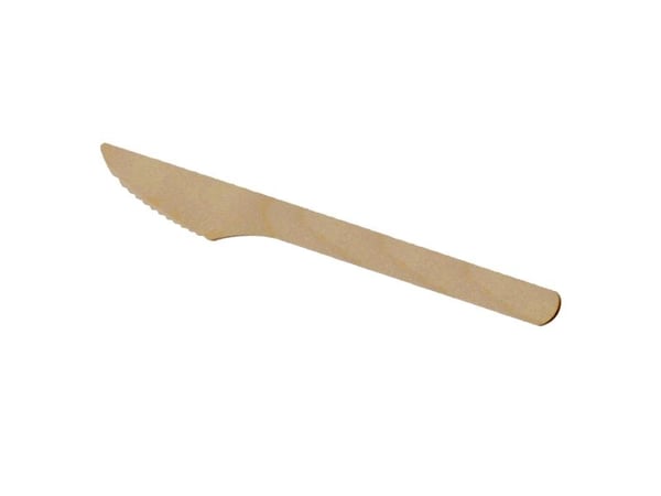 Træbestik, træ, træ, No wax, Kniv 165mm pakke a 100 stk, Nature Line Fødevaregodkendt