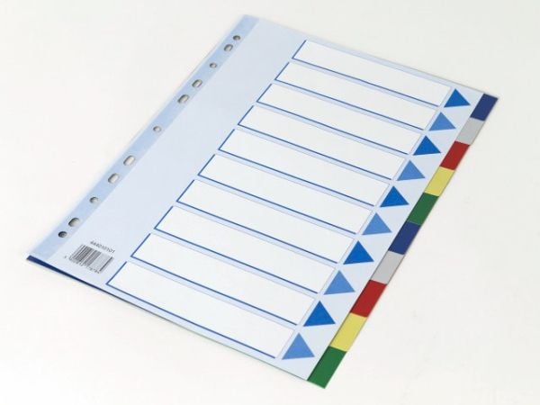 Faneblad, Q-Line, A4,210x297mm assorteret kasse a 20 sets - (20 stk.)