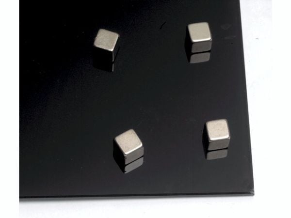Super Stærke Magneter - kube stål 1x1x1 cm - (4 stk.)
