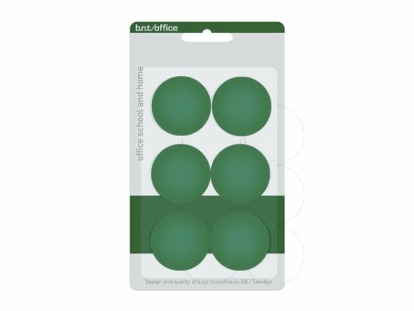 Magneetit BNT vihreät Ø30mm läpipainopakkauksessa - (6 kpl/pakkaus)