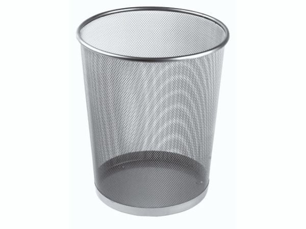 Papirkurv tråd metal sølv 18 ltr.