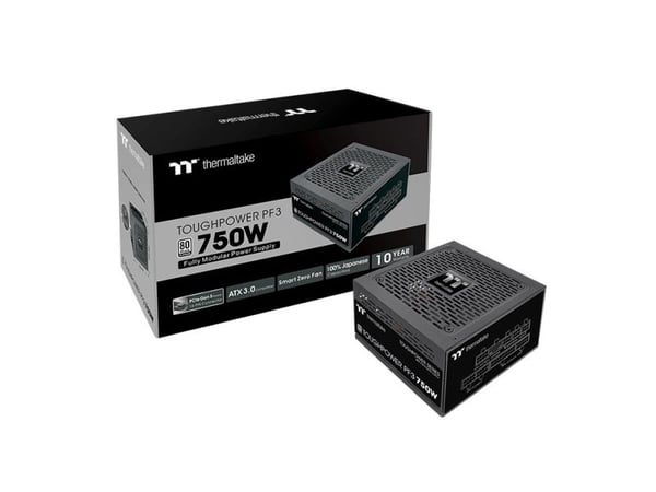 Thermaltake Toughpower PF3 - TT Premium Edition - strømforsyning (intern) - ATX12V 3.0 - 80 PLUS Platinum - 750 watt - aktiv PFC - svart