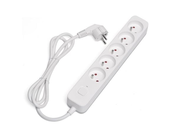 SAVIO Strømstik 5 stikkontakter 5m hvid LZ-10