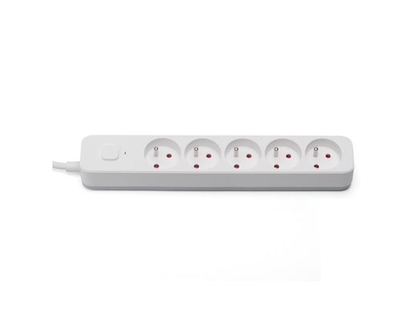 SAVIO Strømstik 5 stikkontakter 5m hvid LZ-10