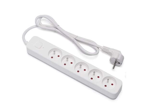 SAVIO Strømstik 5 stikkontakter 5m hvid LZ-10