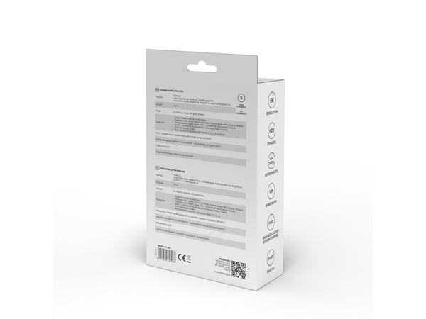 HDMI (M) v2.1-kabel, 1,8 m, 8K, kobber, blå-svart, gullspisser, ethernet/3D, CL-142
