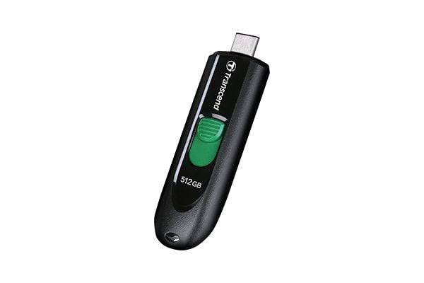 Transcend JetFlash 790C - USB-flashstasjon - 512 GB - USB-C 3.2 Gen 1 - svart
