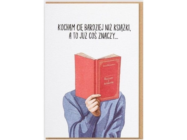 Nadwyraz.com kort - Jeg elsker deg mer enn bøker, og det...