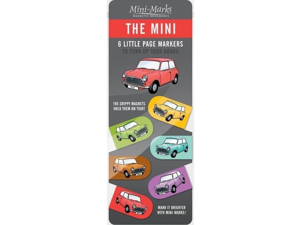 Magnetiske bokmerker biler - Mini Cooper 6-pk
