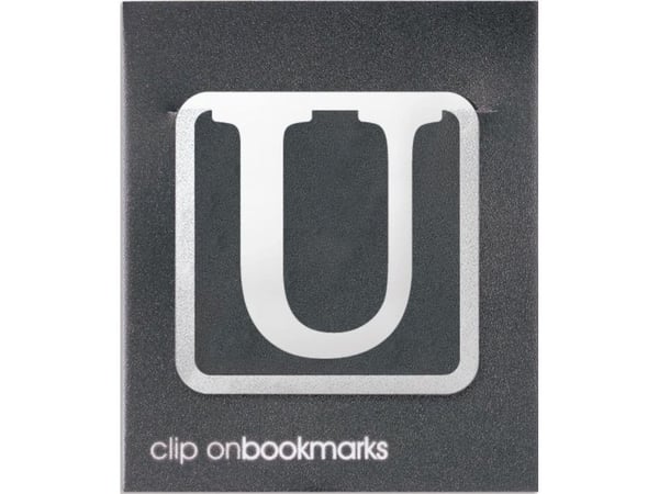 Metall bokmerke – bokstav U clip-on