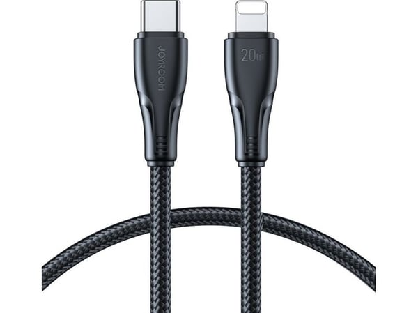 Joyroom USB C - Lightning 20W Surpass Series-kabel for hurtiglading og dataoverføring 1,2 m svart (S-CL020A11)