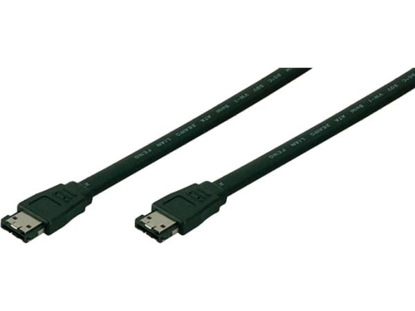 LogiLink CS0010, 0,75 m, eSATA, eSATA, Hankjønn/hankjønn, Sort, UL-2725